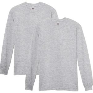 imageGildan Adult Heavy Cotton Long Sleeve TShirt Style G5400 2PackSport Grey