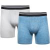 imageGildan Mens Performance Mens Driftknit Modern Underwear 2PackGrey Violet HtrBlue Sapphire Boxer Brief