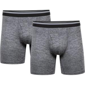 imageGildan Mens Performance Mens Driftknit Modern Underwear 2PackCaviar Htr Boxer Brief