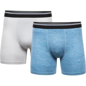imageGildan Mens Performance Mens Driftknit Modern Underwear 2PackGrey Violet HtrBlue Saph Htr Trunk