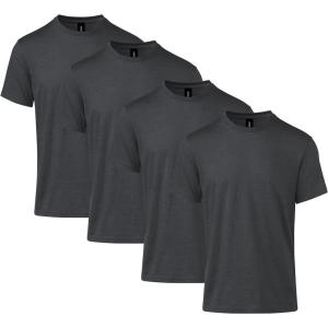 imageGildan Unisex Adult Softstyle CVC Short Sleeve TShirt Style G67000 MultipackPitch Black Mist 4pack