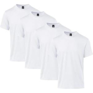 imageGildan Unisex Adult Softstyle CVC Short Sleeve TShirt Style G67000 MultipackWhite 4pack