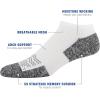 imageGildan Mens Active Strategic Cushion No Show Socks MultipairsWhiteGreyMerlot 12pairs