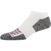 imageGildan Mens Active Strategic Cushion No Show Socks MultipairsWhiteGreyMerlot 6pairs