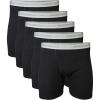 imageGildan Mens Underwear Boxer Briefs MultipackBlack 5pack  Classic Length