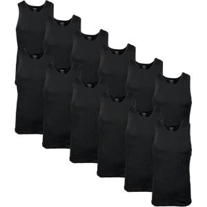 imageGildan Mens AShirt Tanks Multipack Style G1104Black 12pack