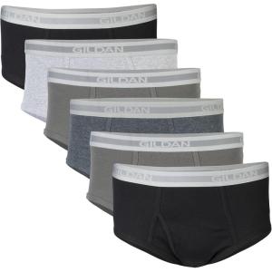 imageGildan Mens Brief Underwear MultipackGreyBlack 6 Pack
