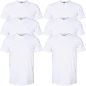 imageGildan Mens Crew TShirtsWhite 6pack