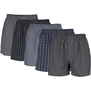 imageGildan Mens Underwear Boxers MultipackBlack Stripe Assorted 5pack