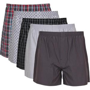 imageGildan Mens Underwear Boxers MultipackGreyRed Assorted 5pack
