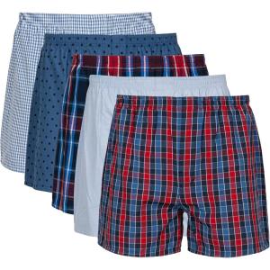 imageGildan Mens Underwear Boxers MultipackNavyRed Assorted 5pack