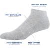 imageGildan Mens Active Cotton Low Cut Socks 10PairsGrey Heather