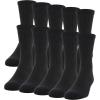 imageGildan Mens Active Cotton Crew Socks 10pairsBlack