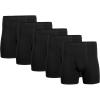 imageGildan Mens Underwear Covered Waistband Boxer Briefs MultipackBlack 5pack