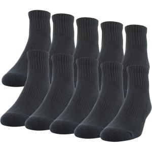 imageGildan Mens Active Cotton Ankle Socks 10PairsBlack