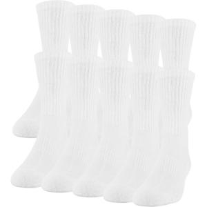 imageGildan Mens Active Cotton Crew Socks 10pairsWhite