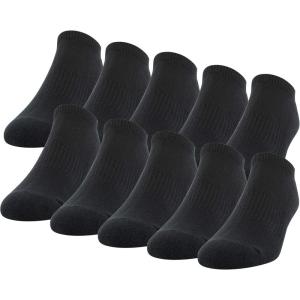 imageGildan Mens Active Cotton No Show Socks 10PairsBlack