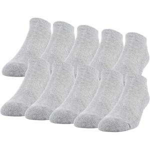 imageGildan Mens Active Cotton No Show Socks 10PairsGrey Heather