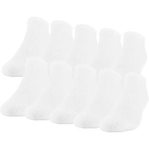 imageGildan Mens Active Cotton No Show Socks 10PairsWhite