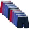 Cardinal Red/Stripe/Metro Blue/Dot/Navy (10-pack  Classic Length)