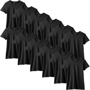 imageGildan Womens Softstyle Cotton TShirt Style G64000l MultipackBlack 12pack