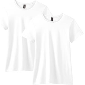 imageGildan Womens Softstyle Cotton TShirt Style G64000l MultipackWhite 2pack