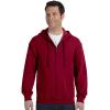 imageGildan Mens Full Zip Hooded SweatshirtCardinal Red