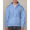 imageGildan Mens Full Zip Hooded SweatshirtCarolina Blue