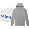 imageGildan Mens Full Zip Hooded SweatshirtSport Grey 24pack