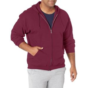 imageGildan Mens Full Zip Hooded SweatshirtCardinal Red