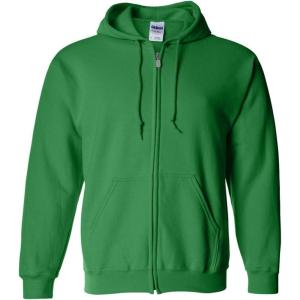 imageGildan Mens Full Zip Hooded SweatshirtIrish Green