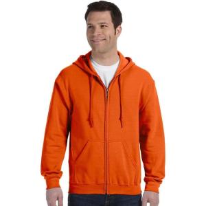 imageGildan Mens Full Zip Hooded SweatshirtOrange