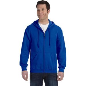 imageGildan Mens Full Zip Hooded SweatshirtRoyal Blue