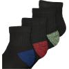 imageGildan Mens Polyester Half Cushion Ankle Socks 12PairsAssorted
