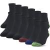 imageGildan Mens Polyester Half Cushion Ankle Socks 12PairsAssorted