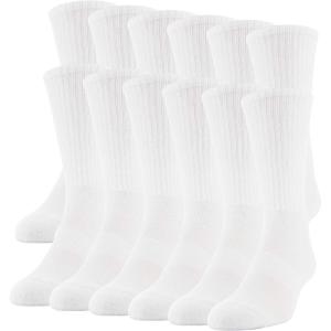 imageGildan Mens Performance Crew Socks 12 PairsWhite