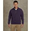 imageGildan Unisex Adult Fleece QuarterZip Cadet Collar Sweatshirt Style G18800Blackberry