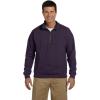 imageGildan Unisex Adult Fleece QuarterZip Cadet Collar Sweatshirt Style G18800Blackberry