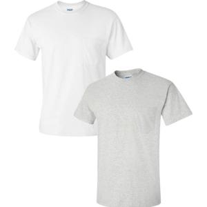 imageGildan Unisex Adult Ultra Cotton TShirt with Pocket Style G2300 2PackAsh