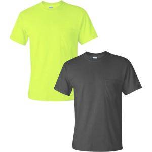 imageGildan Unisex Adult Ultra Cotton TShirt with Pocket Style G2300 2PackCharcoal