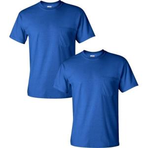 imageGildan Unisex Adult Ultra Cotton TShirt with Pocket Style G2300 2PackRoyal
