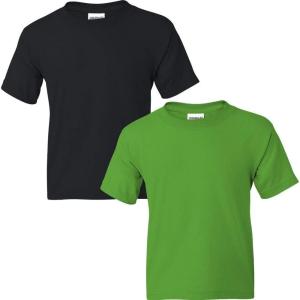 imageGildan Youth DryBlend TShirt Style G8000B 2PackBlackelectric Green