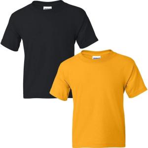 imageGildan Youth DryBlend TShirt Style G8000B 2PackBlackgold