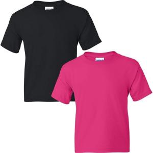imageGildan Youth DryBlend TShirt Style G8000B 2PackBlackheliconia