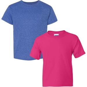 imageGildan Youth DryBlend TShirt Style G8000B 2PackHthr Sport Royalheliconia