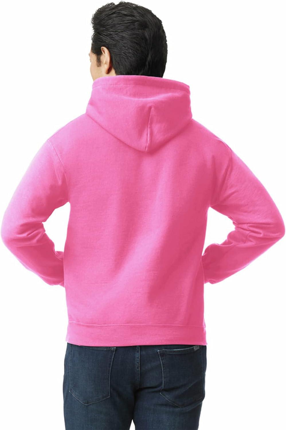 Gildan G18500 - Felpa Con Cappuccio In Pile Grigio Sportivo (Confezione Da 2) - Unisex Adulto Taglia L