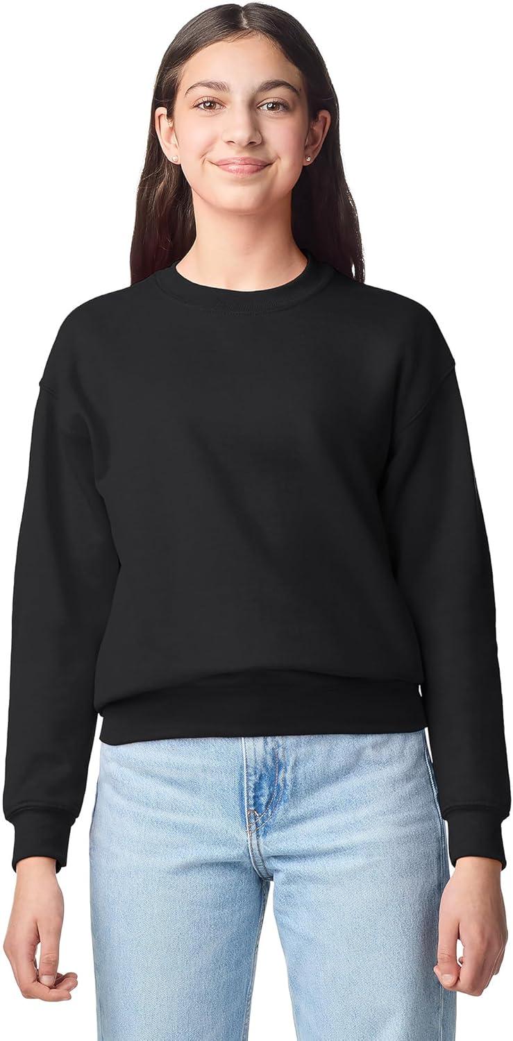 imageGildan unisexchild Fleece Crewneck Sweatshirt Style G18000bBlack