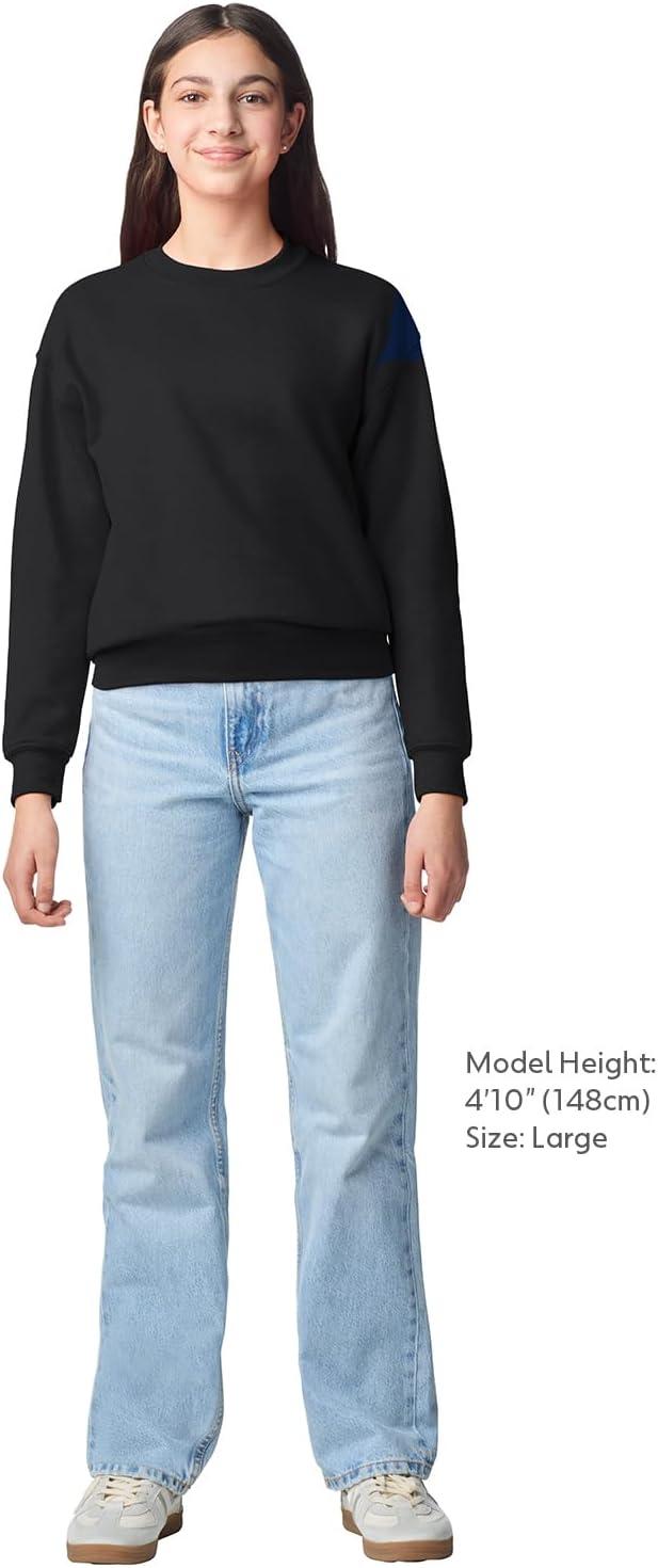 imageGildan unisexchild Fleece Crewneck Sweatshirt Style G18000bBlack