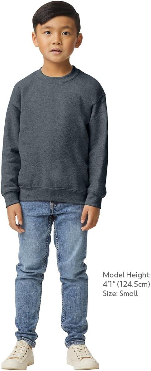 imageGildan unisexchild Fleece Crewneck Sweatshirt Style G18000bDark Heather