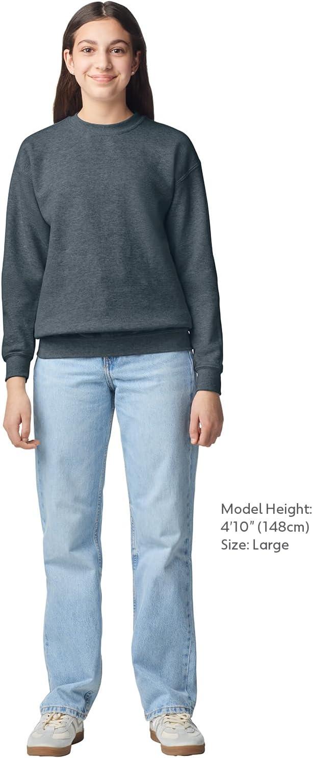 imageGildan unisexchild Fleece Crewneck Sweatshirt Style G18000bDark Heather